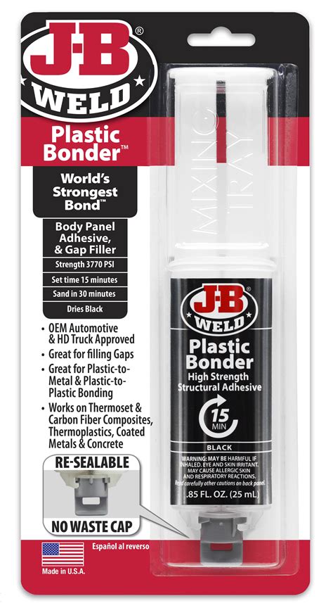 jb weld mount plastic to sheet metal|PlasticBonder Syringe .